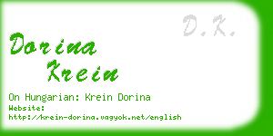 dorina krein business card
